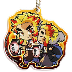 Kyojuro Rengoku Senjuro Rengoku Demon Slayer: Kimetsu no Yaiba Pita! Deformed Night Watch Acrylic Key Chain animate Limited Box Purchase Privilege Key Ring [USED]