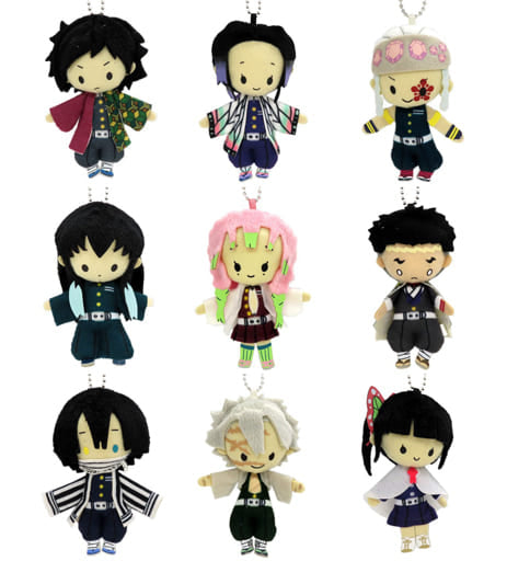 Shinobu Kocho, etc. Demon Slayer: Kimetsu no Yaiba TORUPAKA! Plush Toys Sugar Pouch Vol.2 All 9 Types Set Key Ring [USED]
