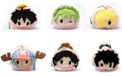 Monkey D. Luffy, etc. One Piece Sakura Mochi Mascot All 6 Types Set Key Ring [USED]