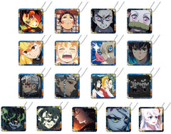 Zenitsu Agatsuma, etc. Demon Slayer: Kimetsu no Yaiba Entertainment District Arc Capsule Square Famous Scene Acrylic Charm All 17 Types Set Key Ring [USED]