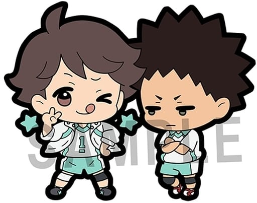Toru Oikawa Hajime Iwaizumi Haikyu!! Rubber Mascot Buddycolle Key Ring [USED]