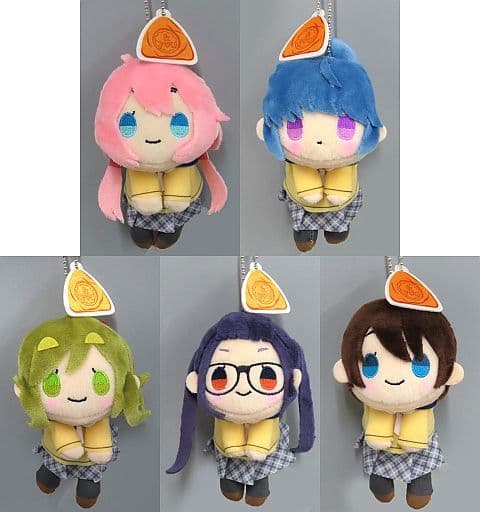 Nadeshiko Kagamihara, etc. Laid-Back Camp &you More Plus Mascot All 5 Types Set Key Ring [USED]