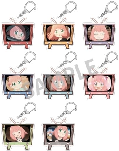 Anya Forger, etc. SPY x FAMILY Pick Chara Trading Acrylic Key Chain All 8 Types Set Key Ring [USED]