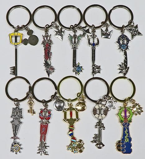 Ultima Weapon, etc. Kingdom Hearts Ichiban Kuji 20Th Anniversary Keyblade Charm Collection Prize H All 10 Types Set Charm [USED]