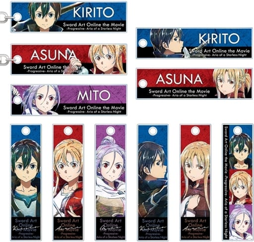 Kirito, etc. Sword Art Online the Movie: Progressive Aria of a Starless Night Ani-Art Trading 4th Stick Acrylic Key Chain All 11 Types Set Key Ring [USED]