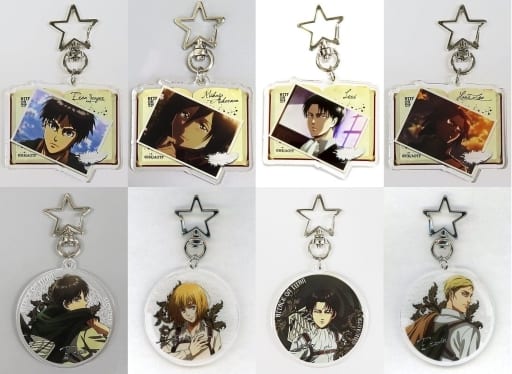 Ellen Yeager, etc. Attack on Titan Kujibikido Online Kiji Break of Dawn Acrylic Charms Prize C All 8 Types Set Charm [USED]