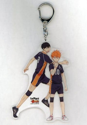 Shoyo Hinata Tobio Kageyama Haikyu!! Acrylic Keychain Large Pair J-World Spring High School Preliminaries2 Limited Key Ring [USED]