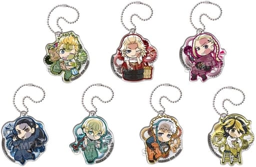 Chifuyu Matsuno, etc. Tokyo Revengers Pita! Deformed Bike Maintenance Acrylic Key Chain All 7 Types Set Key Ring [USED]
