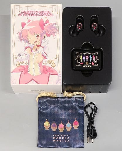 Madoka Kaname Puella Magi Madoka Magica Wireless Earphones CP-TWS01A 10th Anniversary X ONKYO Earphones [USED]