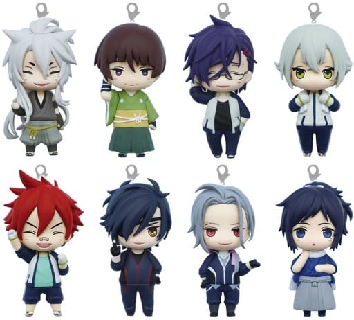 Ishikirimaru, etc. Touken Ranbu -online- Potedan! Internal Affairs Figure Mascot 2nd All 8 Types Set Key Ring [USED]