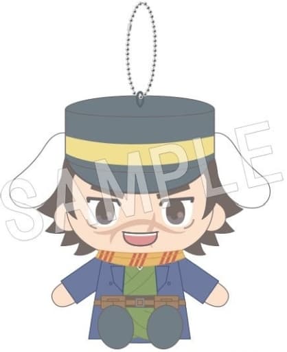 Saichi Sugimoto Cinnamoroll Golden Kamuy X Sanrio Characters Sitting Plush Mascot Key Ring [USED]