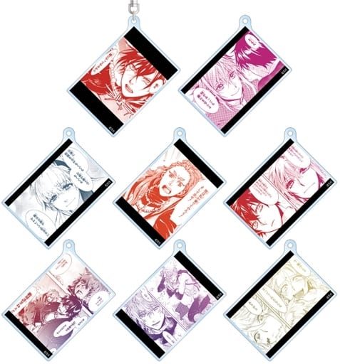 DianHong, etc. Haigakura Trading Famous Scene Acrylic Key Chain All 8 Types Set Key Ring [USED]
