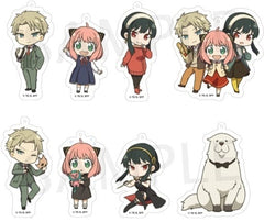 Anya Forger, etc. SPY x FAMILY 2.5 Acrylic Key Chain All 8 Types Set Key Ring [USED]