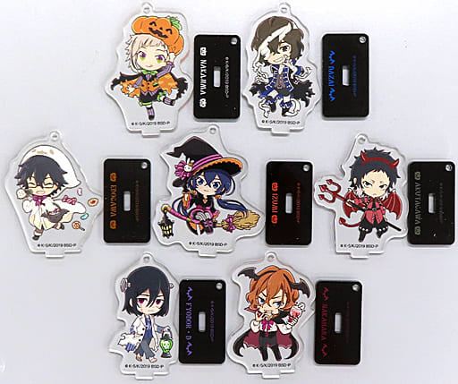 Ranpo Edogawa, etc. Bungo Stray Dogs Acrylic Key Chain Collection with Stand Halloween All 7 Types Set Key Ring [USED]