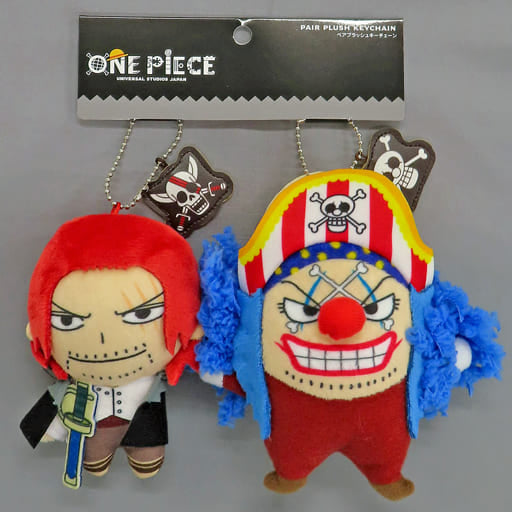Shanks Buggy One Piece Pair Mascot Keychain Universal Studios Japan Limited Premier Summer 2022 Key Ring [USED]