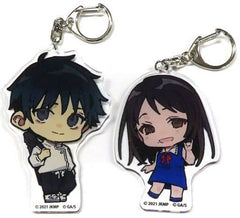 Yuta Okkotsu Orimoto Rika Jujutsu Kaisen 0 Newly Drawn Acrylic Key Chain HMV&@Loppi Limited Set Blu-ray/DVD DX Edition Bundled Benefits Set of 2 Key Ring [USED]