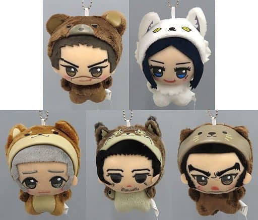 Saichi Sugimoto, etc. Golden Kamuy Chibigurumi Animal Costume Ver. Vol.1 All 5 Types Set Key Ring [USED]