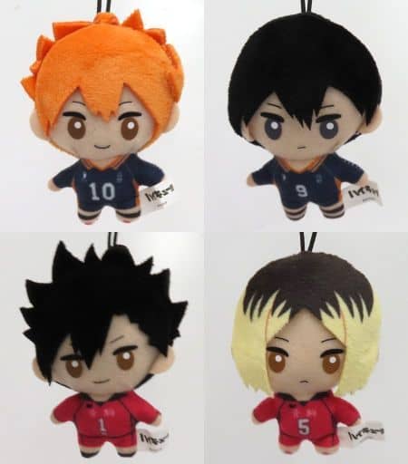 Shoyo Hinata, etc. Haikyu!! Petit Mascot All 4 Types Set Key Ring [USED]