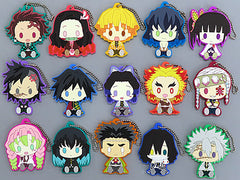 Nezuko Kamado, etc. Demon Slayer: Kimetsu no Yaiba Ichiban Kuji The Highest Ranking Swordsman, Hashira. Rubber Mascot Chokonokko Prize G All 15 Types Set Key Ring [USED]