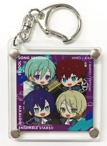 ALKALOID Ensemble Stars!! CD Jacket Acrylic Key Chain animate cafe Limited Key Ring [USED]