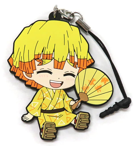 Zenitsu Agatsuma Demon Slayer: Kimetsu no Yaiba Petanko Rubber Strap Summer Festival Ver. Vol.1 Randen X Eigamura Kyono Oshigoto 3 Limited Key Ring [USED]