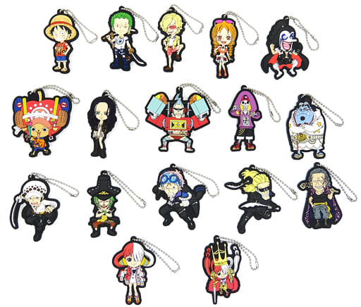 Monkey D. Luffy, etc. One Piece FILM RED Ichiban Kuji More Beat Prize I All 17 Types Set Key Ring [USED]