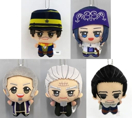 Saichi Sugimoto, etc. Golden Kamuy Chibigurumi Vol.1 All 5 Types Set Key Ring [USED]