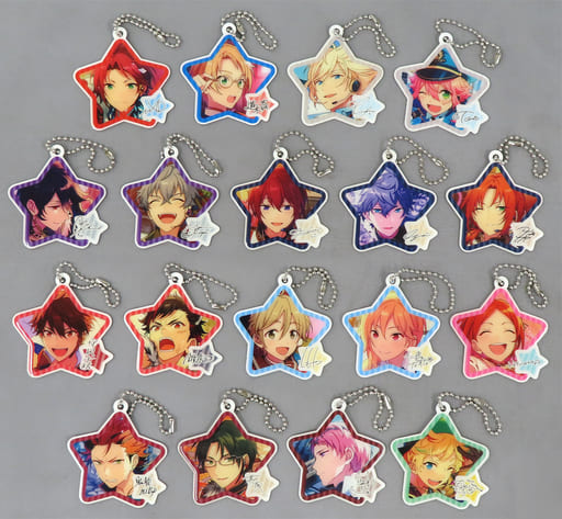 Makoto Yuuki, etc. Ensemble Stars! Kyuvic Plate Key Chain Part 6 All 18 Types Set Key Ring [USED]