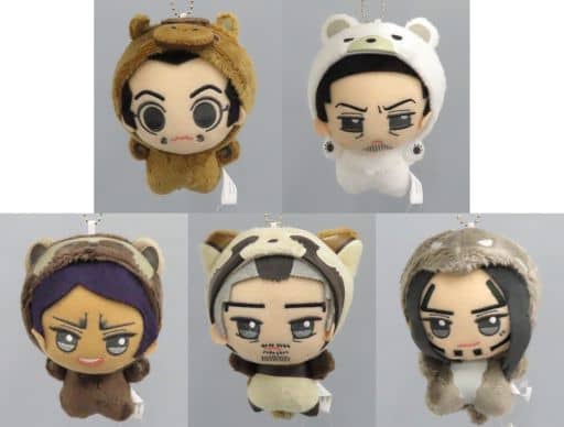 Hajime Tsukishima, etc. Golden Kamuy Chibigurumi Animal Costume Ver. Vol.2 All 5 Types Set Key Ring [USED]