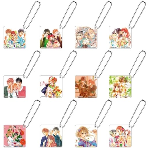 Chihayafuru Commemorating the Completion of the Original Work! Capsule Square Acrylic Charm All 12 Types Set Charm [USED]