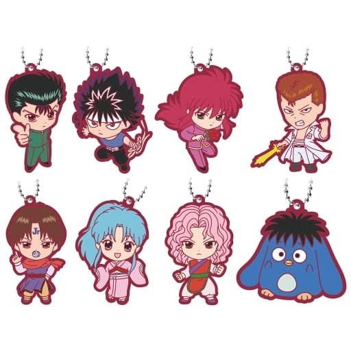 Yusuke Urameshi, etc. Yu Yu Hakusho Capsule Rubber Mascot December 2022 Version All 8 Types Set Key Ring [USED]