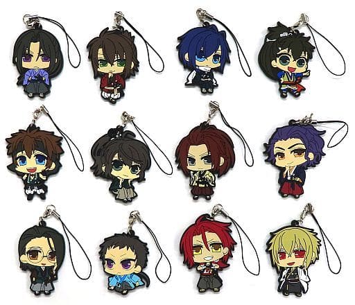 Hakuoki Shin Kai Hana no Sho Rubber Charm Otomate Official Online Shopping Limited Set PS Vita Edition Bundled Benefits Set of 12 Key Ring [USED]
