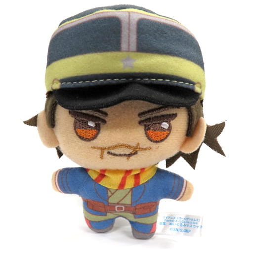 Saichi Sugimoto Golden Kamuy Sega Lucky Kuji Pastel Art Collection Plush Mascot Prize B Key Ring [USED]