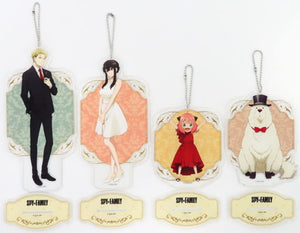 Yor Forger, etc. SPY x FAMILY More Plus Big Clear Keychain with Stand All 4 Types Set Key Ring [USED]