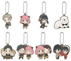 Anya Forger, etc. SPY x FAMILY Capsule Rubber Mascot 4 All 8 Types Set Key Ring [USED]