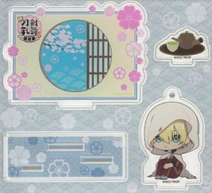 Yamanbagiri Kunihiro Toku: Touken Ranbu Hanamaru Setsugetsuka Stand Acrylic Keychain with Background Key Ring [USED]