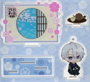 Yamanbagiri Chougi Toku: Touken Ranbu Hanamaru Setsugetsuka Stand Acrylic Keychain with Background Key Ring [USED]