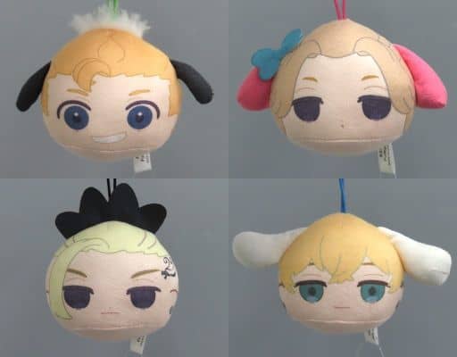 Manjirou Sano, etc. Tokyo Revengers X Sanrio Characters Face Mascot 1 All 4 Types Set Key Ring [USED]