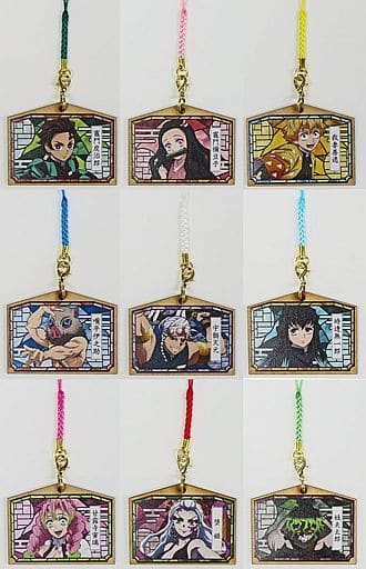 Zenitsu Agatsuma, etc. Demon Slayer: Kimetsu no Yaiba Wood Key Chain Lawson Campaign Limited All 9 Types Set Key Ring [USED]