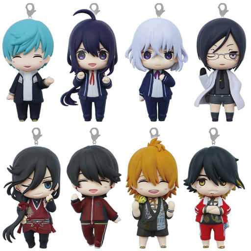 Honebami Toushirou, etc. Touken Ranbu ONLINE Potedan! Internal Affairs Figure Mascot Part 3 All 8 Types Set Key Ring [USED]