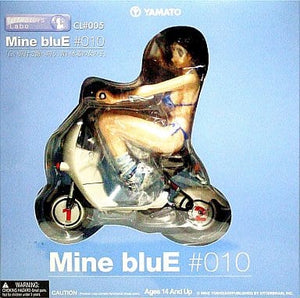 Mine bluE#10 A Girl in a Blue Swimsuit Heads For the Sea on a White Moped Female Figure [USED]