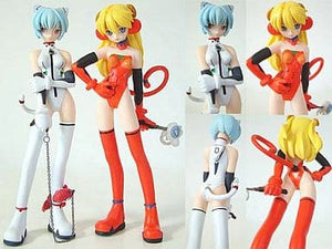 Rei Ayanami & Asuka Langley Soryu Neon Genesis EVANGELION Grim Rock! Mixed Edition Female Figure [USED]