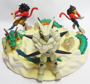 Dragon Ball GT Diorama Figure Set Super Saiyan Goku / Super Saiyan Vegeta / Super Syn Shenron Dragon Ball GT DVD Purchase Bonus Figure [USED]