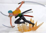 Roronoa Zoro One Piece Cooperation Skill Figure Gum-Gum's Devil-Like Three-Sword Style Mutton Jet 600 Desires Siege Gun Male Figure [USED]