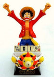 Monkey D. Luffy One Piece Perpetual Calendar Luffy's Treasure Award One Piece 200 million book breakthrough commemoration Campaign SHUEISHA Figure  [USED]