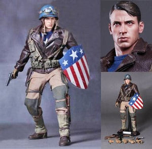 Captain America World War 2 Rescue Edition Captain America: The First Avenger Movie Masterpiece 1/6 Action Figure Toy Sapiens Limited Figure [USED]