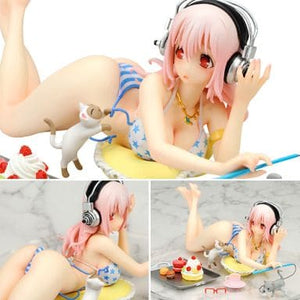 Super Sonico Sweets & Bikini Ver. NITRO SUPER SONIC Painted Female Figure [USED]