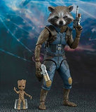 S.H.Figuarts Rocket & Baby Groot Guardians of the Galaxy Vol. 2 Tamashii Web Store Limited Figure [USED]