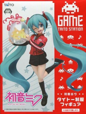 Hatsune Miku VOCALOID PRIZE Taito Uniform Ver. Hatsune Miku x Space Invaders PVC Figure Taito Limited TAITO Female Figure  [USED]