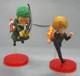 Zoro & Sanji One Piece World Collectable Figure Jump 50th Anniversary All Applicants Service Trading Figure [USED]